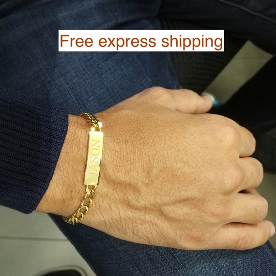 Buy Mens Custom Bracelet Personalized With Pyrite Mens Jewelry Online in  India  Etsy