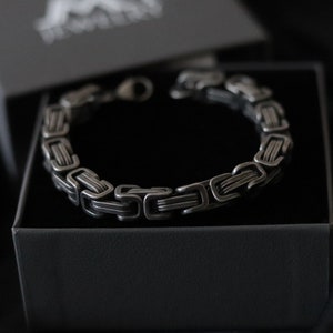 Retro Style Men&#39;s Bracelet - Versatile Metal Design in Grey, Silver, Gold, Gold with Black, Gold with Silver, Gift for Him, Free Shipping