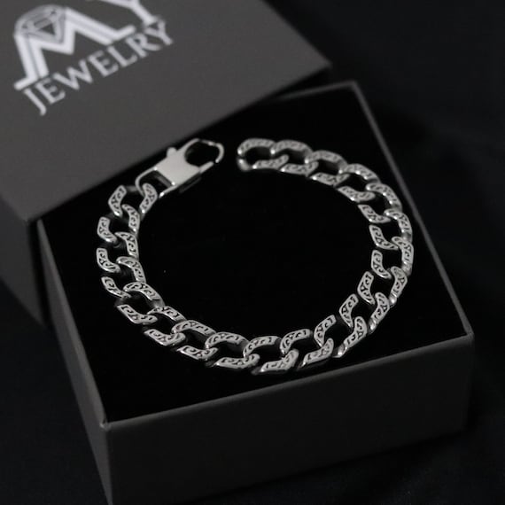Bracelet manchette vintage années 70, maille large texturée
