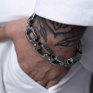 Extra dikke Viking-armband voor heren: premium roestvrij staal, gemakkelijke sluiting, enorme armband voor heren, gratis expresverzending, cadeau voor hem