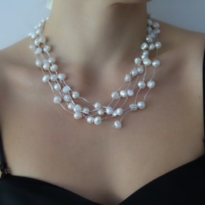 PEARLS SILVER NECKLACE | Amazing Pearl necklace | Made of Silver | Necklace for Wedding and Exclusive Events