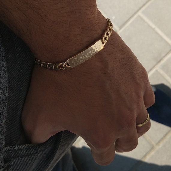 NAMEPLATE BRACELET Curb Chain Bracelet 