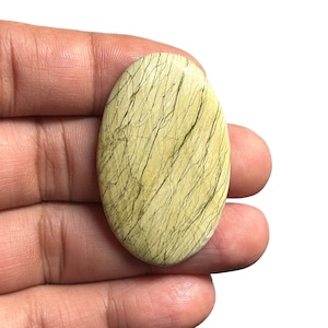 Larsonite Jasper Cabochon Gemstone Natural 43x27x5 MM, 43.65 Cts