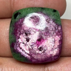 Ruby Zoisite Cabochon Gemstone from Tanzania Natural 23x22x5 MM, 43.20 Cts
