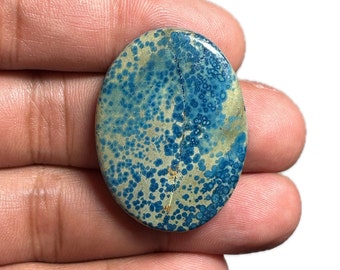 Azurite Cabochon Gemstone from Congo Natural 36x27x8 MM, 54.05 Cts