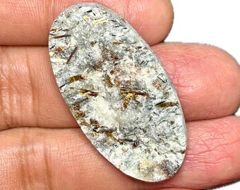 クリソコラ ドゥルージー ジェムストーン ナチュラル 35x26x6 MM