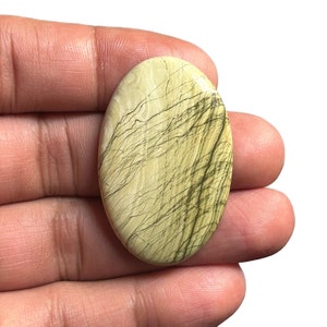 Larsonite Jasper Cabochon Gemstone Natural 41x26x6 MM, 47.50 Cts