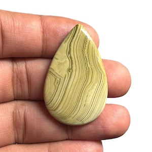 Larsonite Jasper Cabochon Gemstone Natural 40x25x6 MM, 40.95 Cts