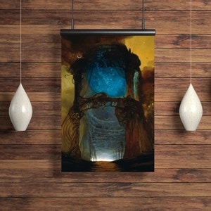 Affiche A3 de Zdzisław Beksiński, affiche imprimée de Beksiński, œuvre d’art de Beksiński, chapelle bleue, objet d’art gothique, affiche sombre, affiche imprimée sombre, affiche imprimée surréaliste