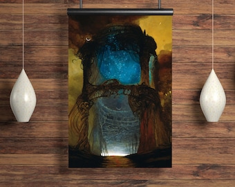 Zdzisław Beksiński Poster A3, Beksinski Print, Beksinski Art, Blue Chapel, Gothic Print, Gothic Art, Dark Poster, Dark Print, Surreal Print