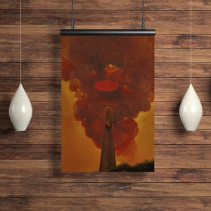 Beskinski Poster A3, Zdzislaw Beksinski Druck, Surrealer Kunstdruck, Surreale Wandkunst, Surreale Kunst, Abstraktes Poster, Dunkler Kunstdruck, Dunkle Kunst