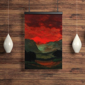 Affiche A3 de Zdzislaw Beksiński, affiche de Beksiński, affiche imprimée de Beksiński, peinture mélancolique de paysage gothique, art mural surréaliste, peinture surréaliste sombre