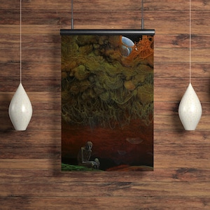 Affiche A3 de Zdzisław Beksiński, affiche imprimée de Beksiński, impression Fine Art, mort, squelette, art sombre, illustration gothique, affiche gothique, objet d’art gothique,