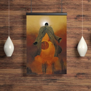 Affiche imprimée de Zdzislaw Beksiński, objet d’art de Beksiński, peinture surréaliste, giclée, étrange, surréaliste, art sombre, art imprimé surréaliste, surréalisme, surréalisme sombre