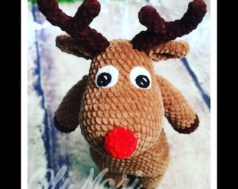 PATTERN  Reindeer crochet amigurumi Christmas OliMori renifer schemat szydełko Boże Narodzenie