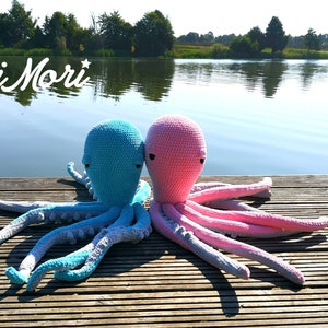 Amigurumi pattern for crochet octopus in xxl size