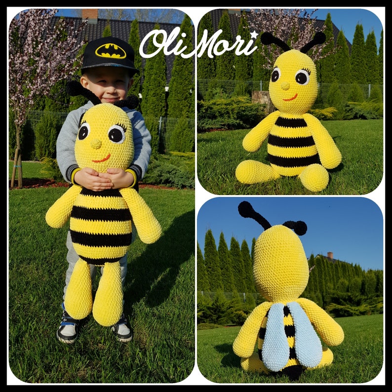 PATTERN Giant Bee Crochet Amigurumi Olimori Pszczoła Schemat Etsy
