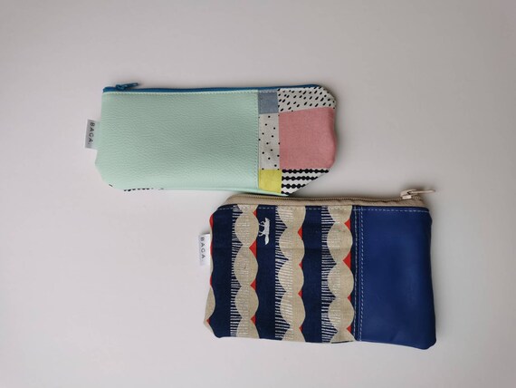 Monedero pequeño tela Monedero tela colores Monedero tela | Etsy México