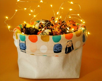 Halloween basket, Halloween canvas bag, Halloween decoration basket, Cotton canvas basket, Halloween canvas bag, Decoration basket,