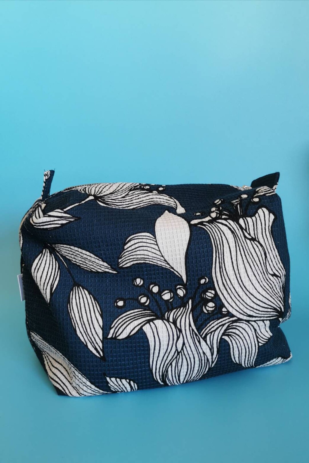 Fabric Toiletry Bag, Blue Fabric Toiletry Bag, Pencil Case, Makeup Bag