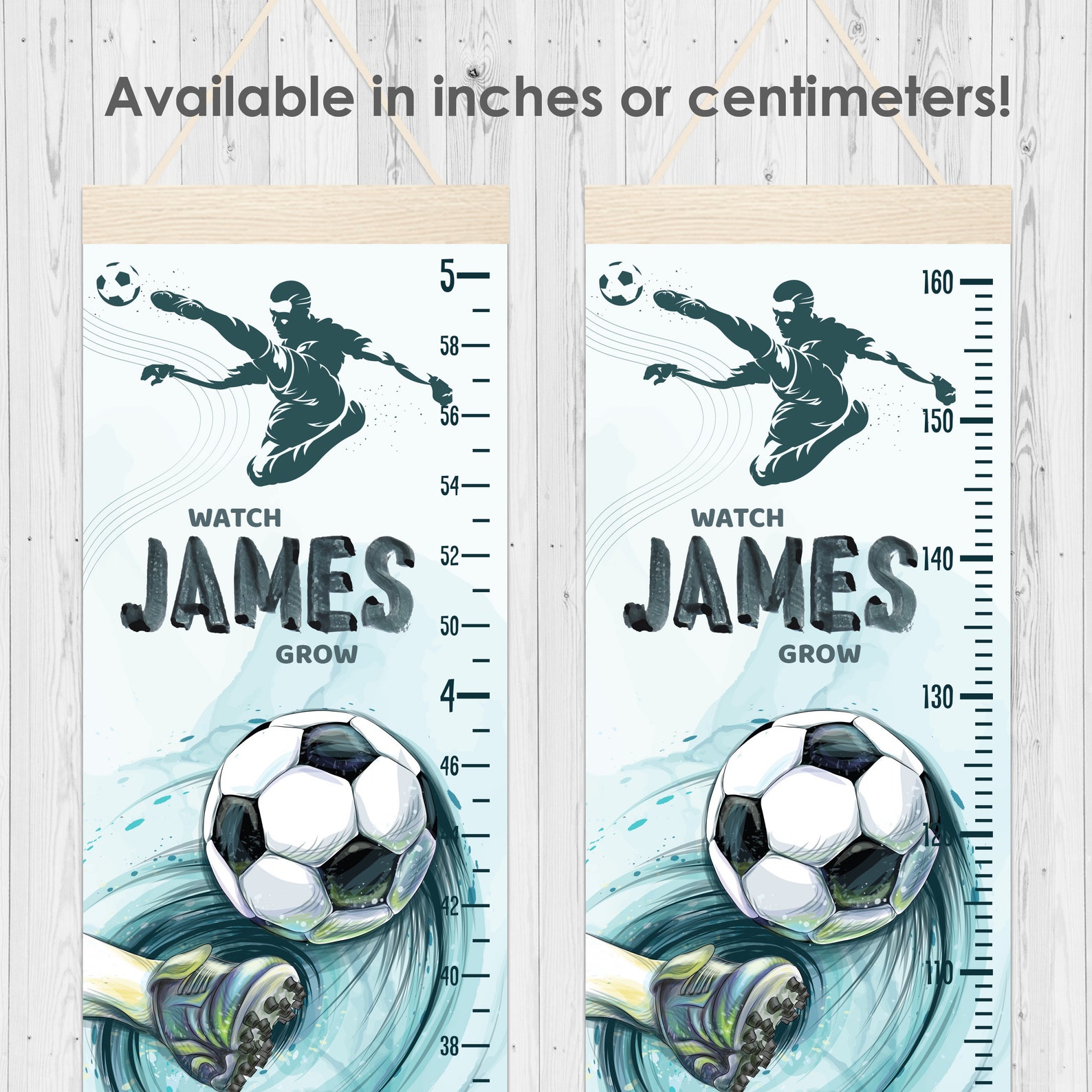Personalized Growth Chart football sport height ruler for Etsy