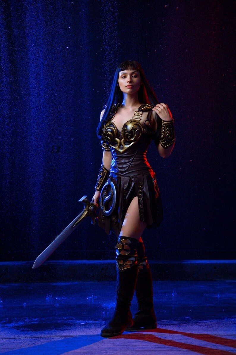 Xena the Warrior Princess cosplay costume and armor made to Etsy