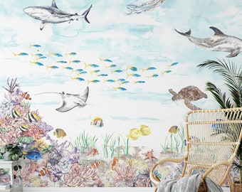 Coral Reef Underwater Mural Wallpaper