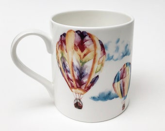 Watercolour Hot Air Balloons Mug