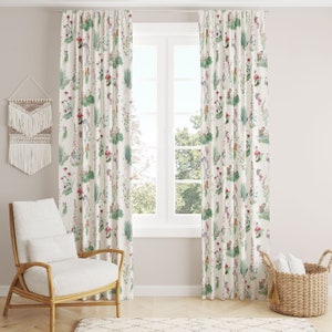 Flower Fairy Garden - Children&#39;s Cotton Curtain Fabric
