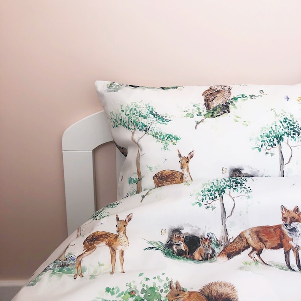 Parure de lit pour enfants Animaux de la forêt