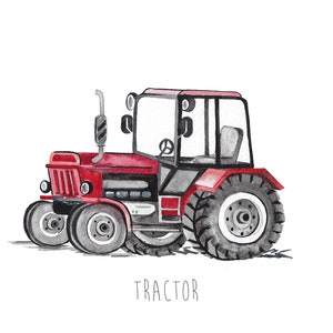 Personalised Tractor Transport Children's Room Art image 2