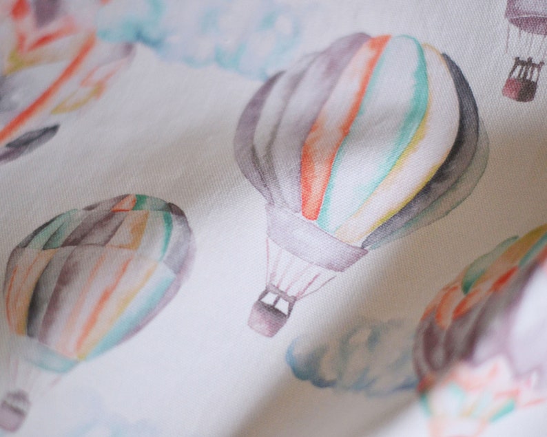 Hot Air Balloons Children's Cotton Curtain Fabric image 2