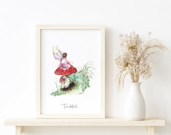 Toadstool Fairy Fine Art Print