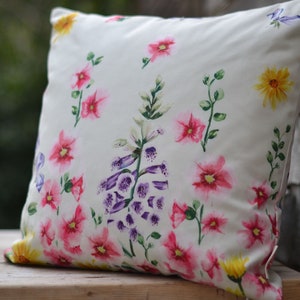 SALE Floral cushion in Garden Multi printed fabric image 1