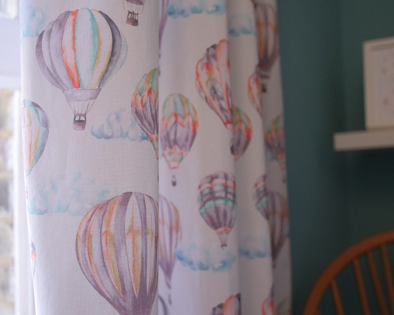 Hot Air Balloons Children's Cotton Curtain Fabric image 6