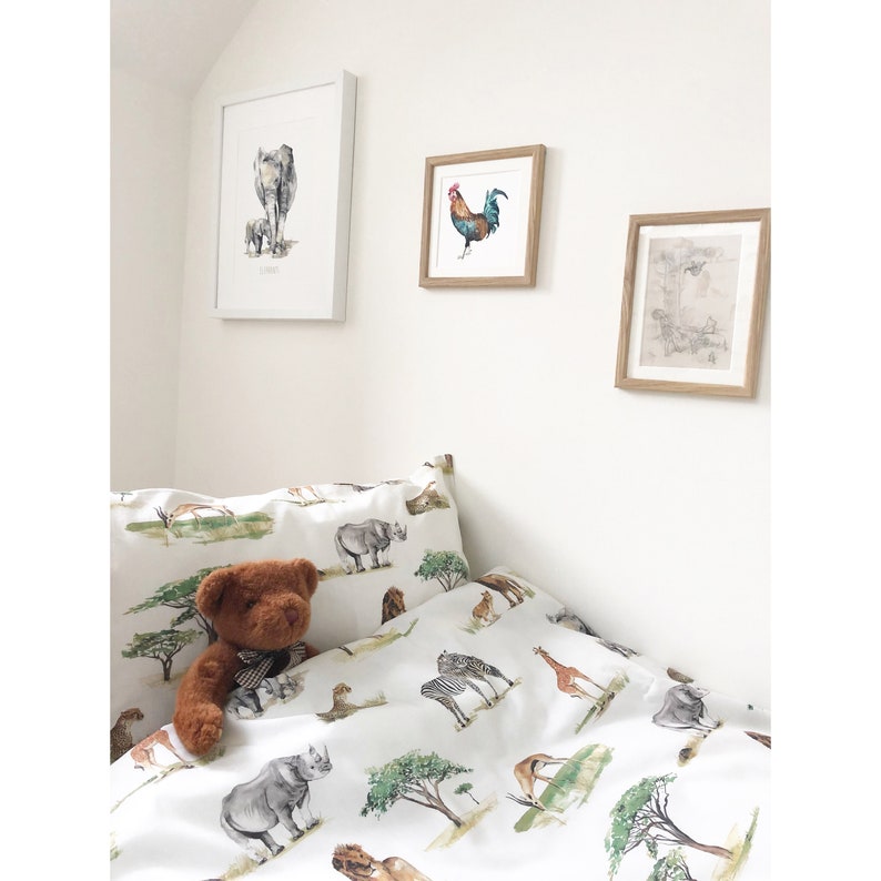 Safari Animals Children's Bedding Set | Etsy UK