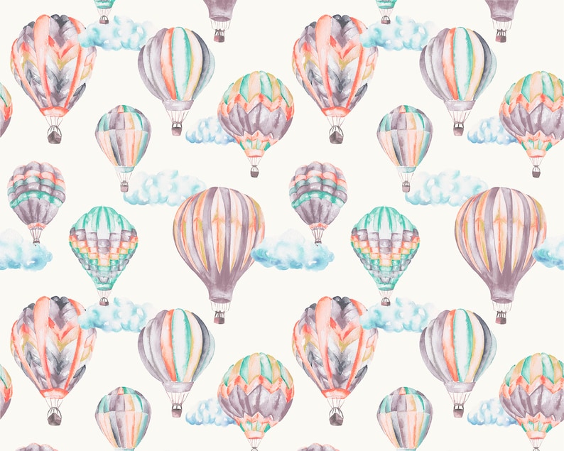 Hot Air Balloons Children's Cotton Curtain Fabric image 9