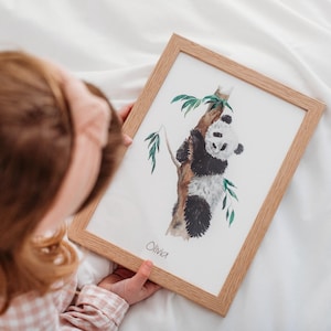 Panda Bear - Personalised watercolour print