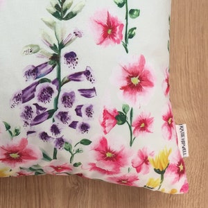 SALE Floral cushion in Garden Multi printed fabric image 3