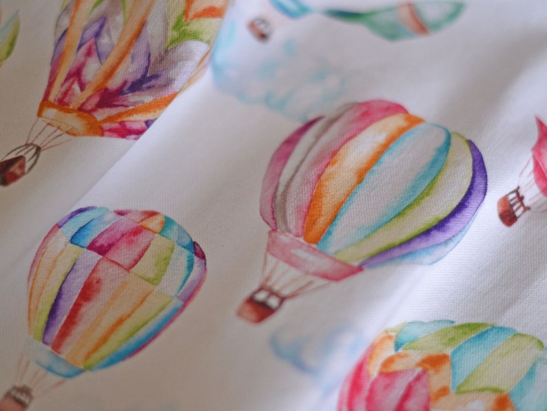 Hot Air Balloons Children's Cotton Curtain Fabric image 3