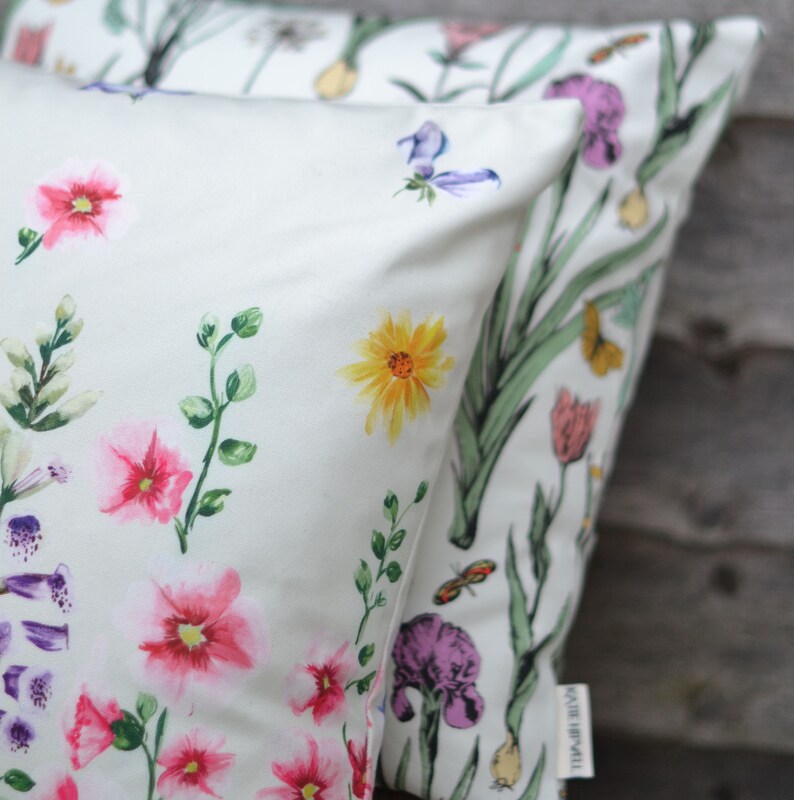 SALE Floral cushion in Garden Multi printed fabric image 4