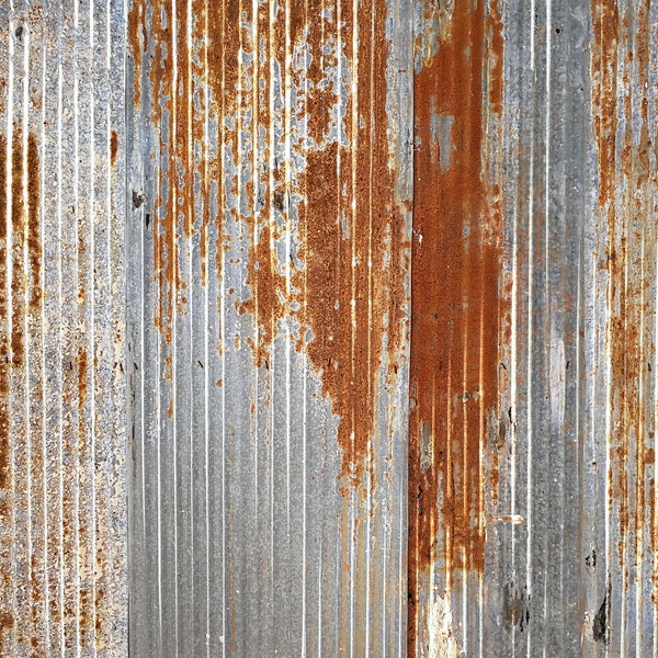 94_Rusty Corrugated Metal Decoupage Tissue - Deborah Bucher Designs