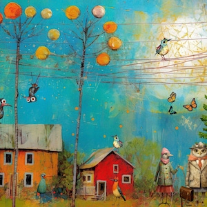 121 oiseaux sur un fil 3 - Deborah Bucher Designs, tissu pour découpage, 18 livres, oiseaux sur un fil, oiseaux, animaux de la forêt, série de 3, papillons
