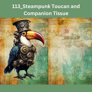 113_Steampunk Tukan und Gefährten-Tuch