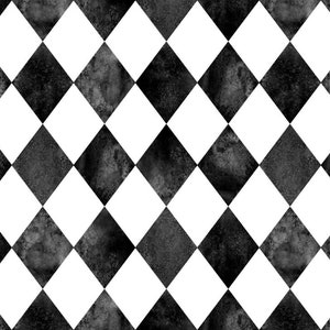 86_Harlequin Grunge Decoupage Pequeño, papel tisú de 18 libras, 21 x 29, Deborah Bucher Designs, Papel tisú blanco y negro, Harlequin,
