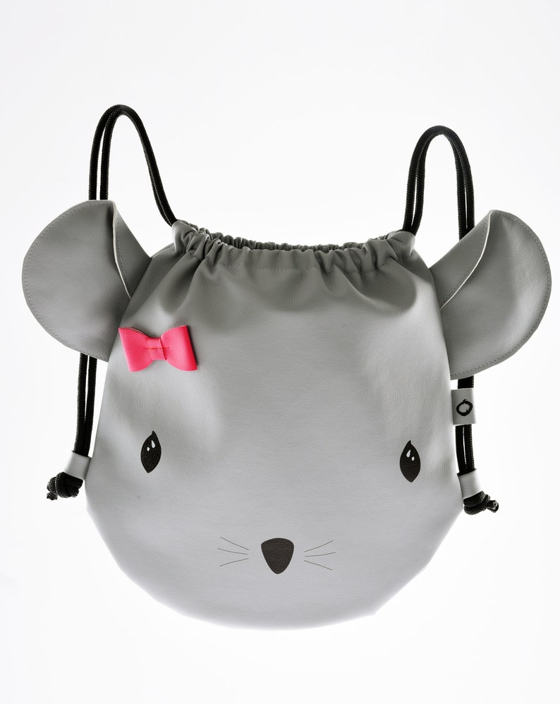Kids backpack, Printed drawstring bag, Animal backpack, Bag kids 33x36 cm