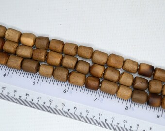 25 pcs Brown tube beads approx 10 mm. Unglazed bead for macrame, bracelet, necklace. Jewelry making supplies. Ceramic cylinder beads.