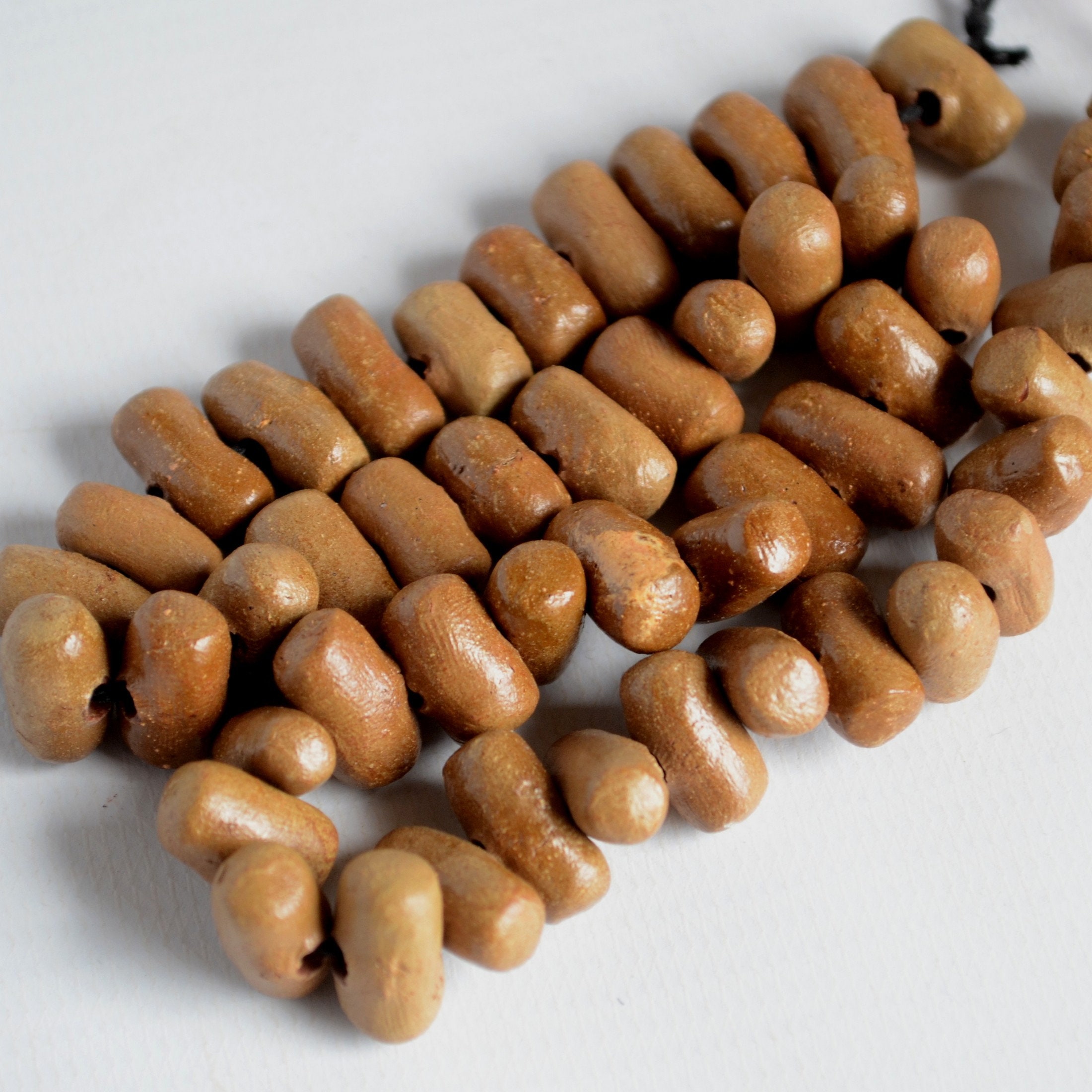 Cylinder Beads About 15 Mm Quantity 50 Pcs. Matte Brown Beads Etsy