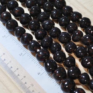 Handmade Terracotta Round Black Beads: Ceramic Jewelry Making, Macrame (20 pcs)