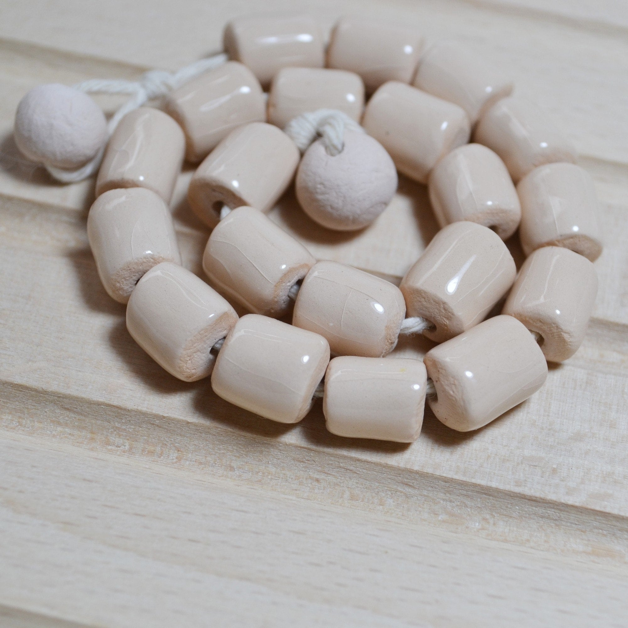 Glazed Ceramic Mini Round Beads - Carved Circle Beads - Handmade Beads –  DOMEDBAZAAR
